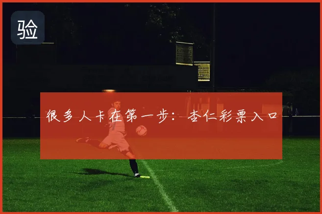 很多人卡在第一步:杏仁彩票入口